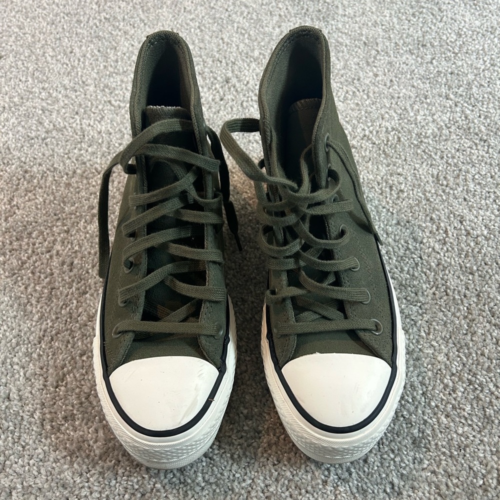 Olive High-Top Sneakers